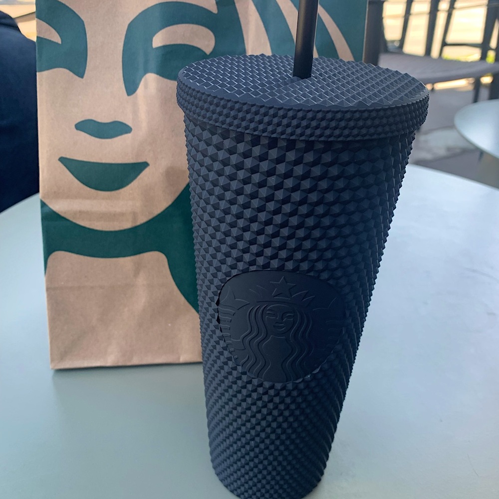 RARE Starbucks matte black studded 24oz tumbler